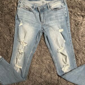 Distressed Hollister Light Blue Women's Jeans